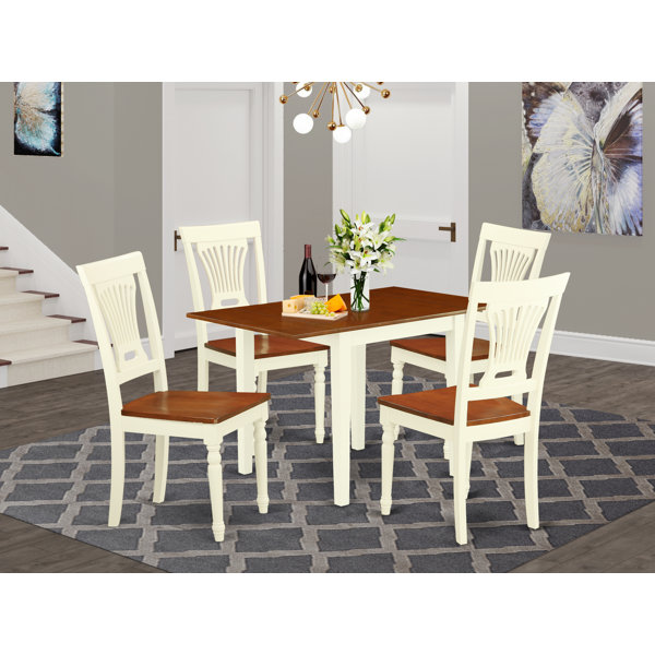 Ophelia & Co. Belchertown Drop Leaf Solid Wood Dining Set Wayfair